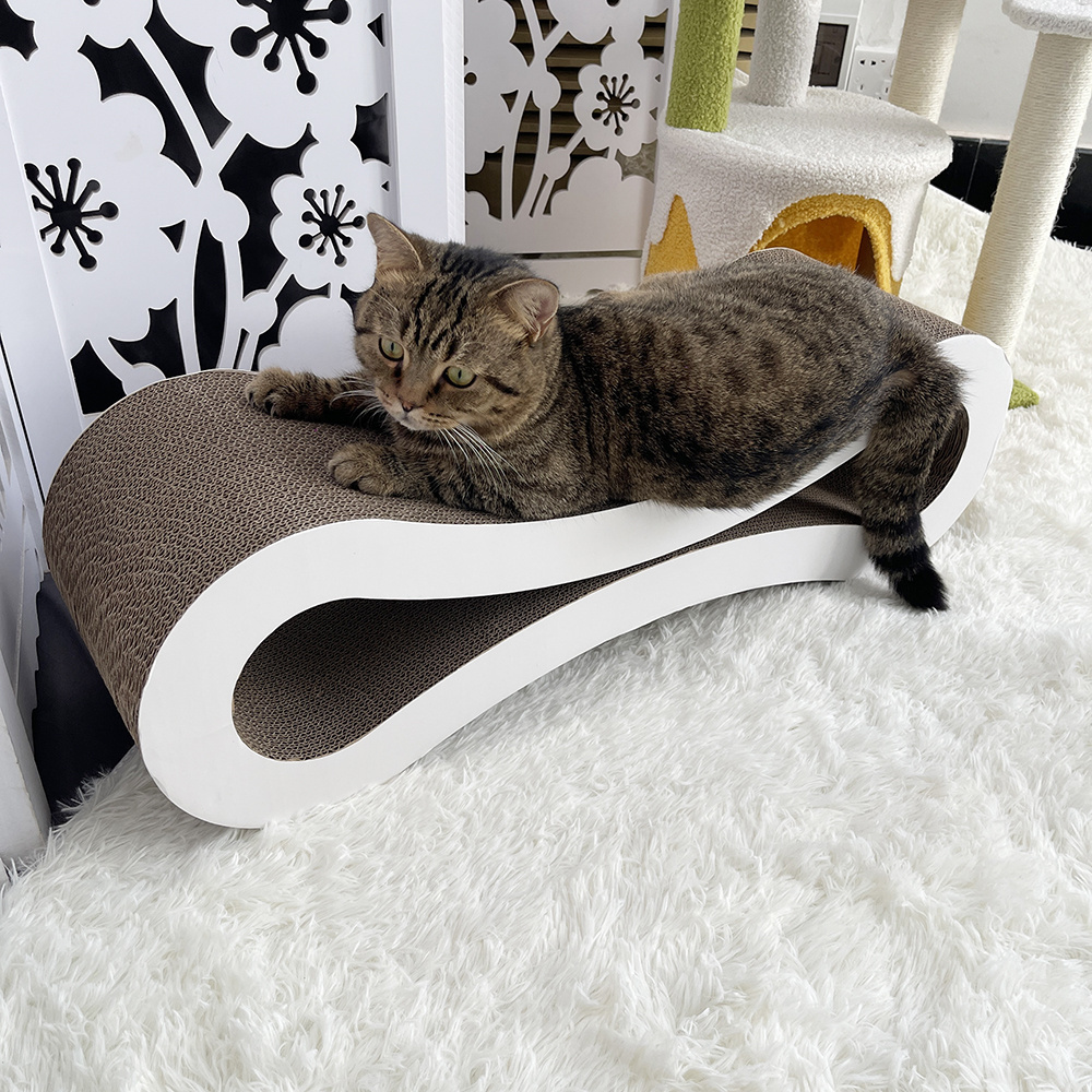 Low Quantity 100%Recycled Corrugated Paperboard Lounge   Durable Cat Scratching Super Big Pad Reversible   Cat Scratcher