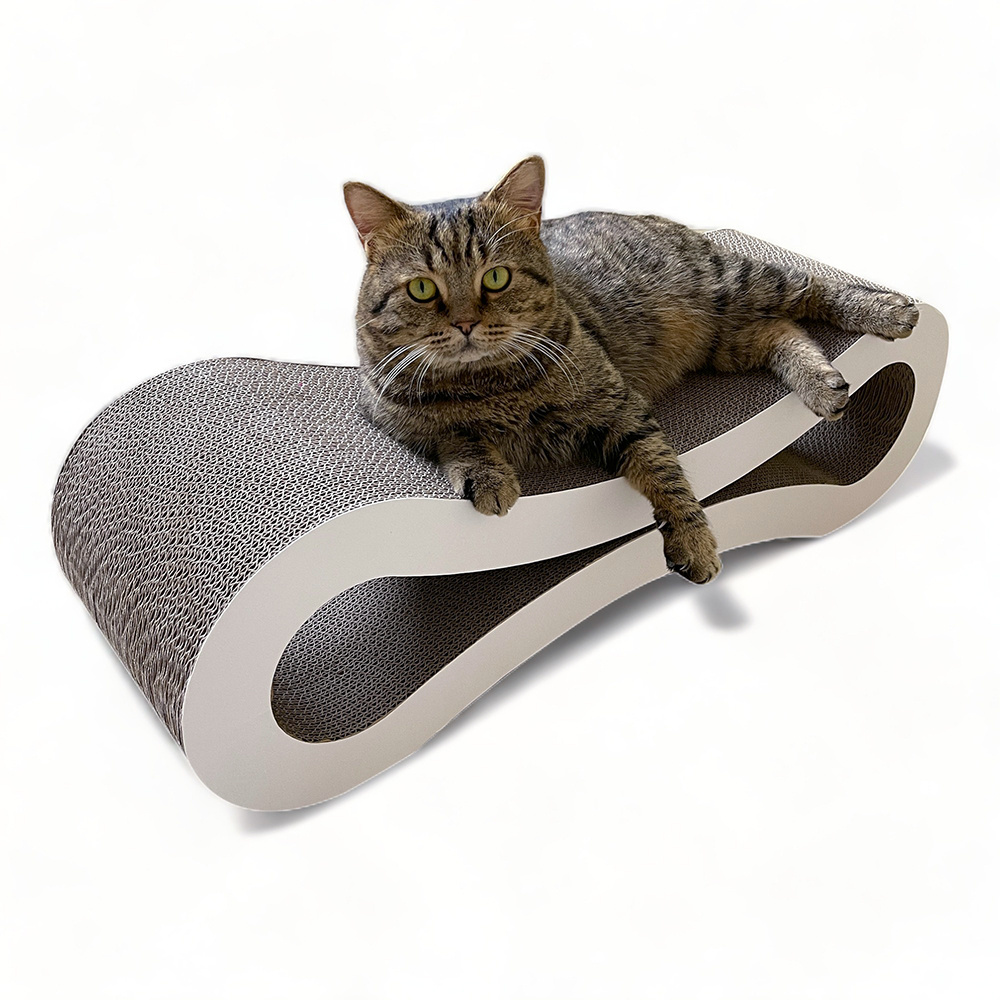 Low Quantity 100%Recycled Corrugated Paperboard Lounge   Durable Cat Scratching Super Big Pad Reversible   Cat Scratcher