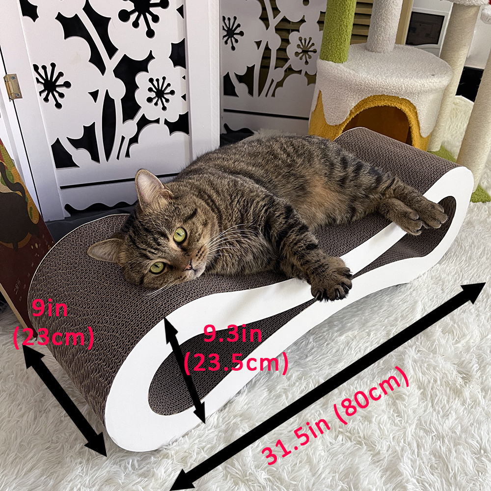 Low Quantity 100%Recycled Corrugated Paperboard Lounge   Durable Cat Scratching Super Big Pad Reversible   Cat Scratcher