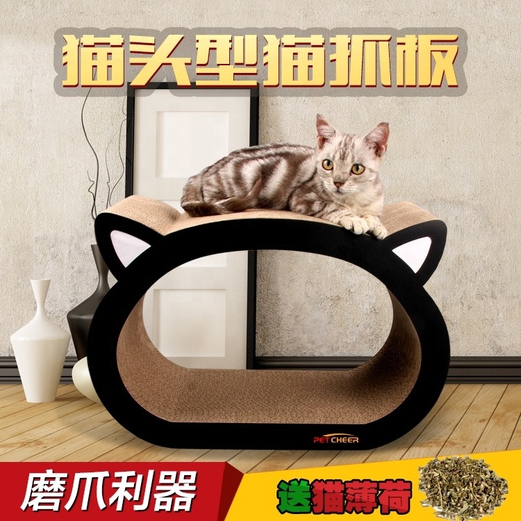 Pet Products Sustainable Factory Custom Safety House Wooden Cat Scratcher Toy