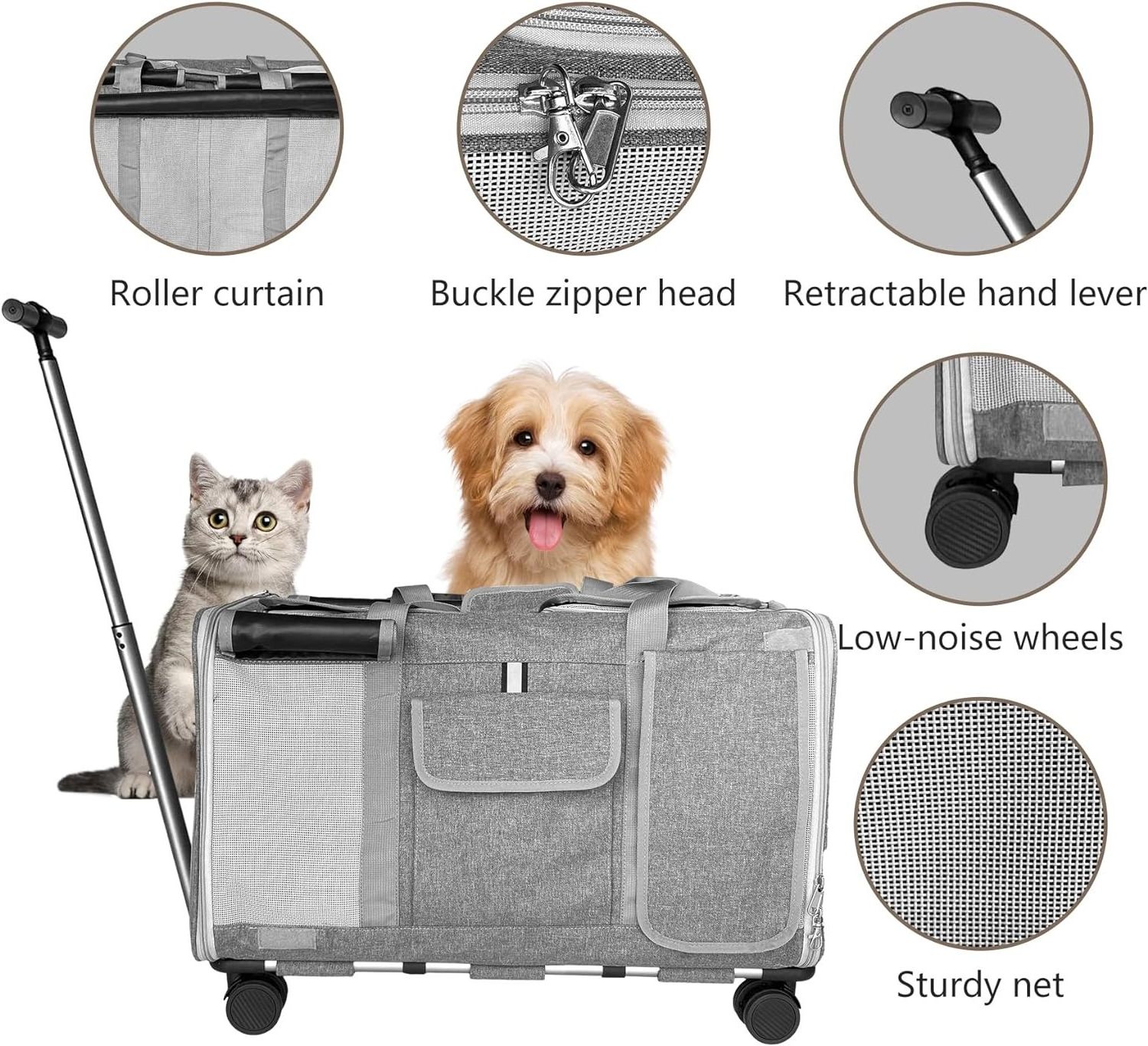 Pet Travel Carrier Pet Car Seat Travel Dog Cat Transport Cage Portable Case Homes for Pets Travel Carrier