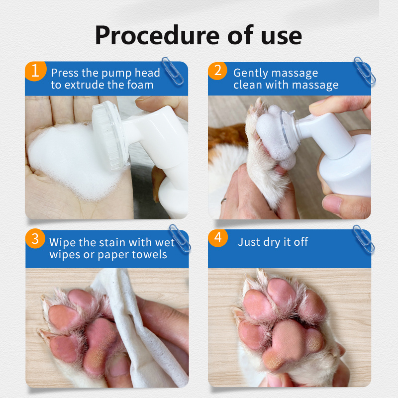 Factory ODM OEM Wash Tool Portable Pet paw Cleaner for Dogs Paws Washer Dog Cat Paw Cleaning Foam Dog feet Cleaner