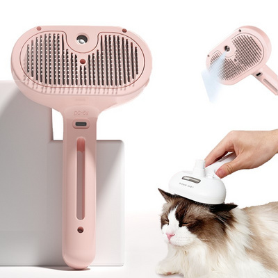 2024 Cat Steamy Brush Pet Dog Cat Brush With Steam Self Cleaning Dog Spray Brush Hair Removal Grooming Steam Comb