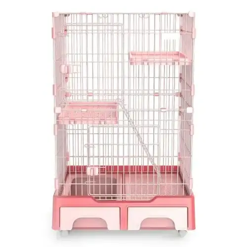 Wholesale Multi layer design, Strengthen door locks Multi Functional Large Space cat cage villa luxury with litter box