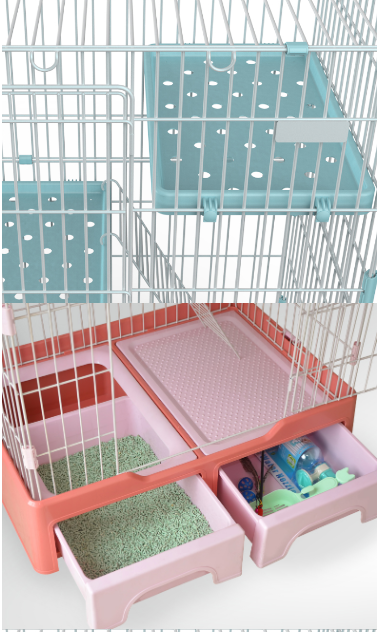 Wholesale Multi layer design, Strengthen door locks Multi Functional Large Space cat cage villa luxury with litter box