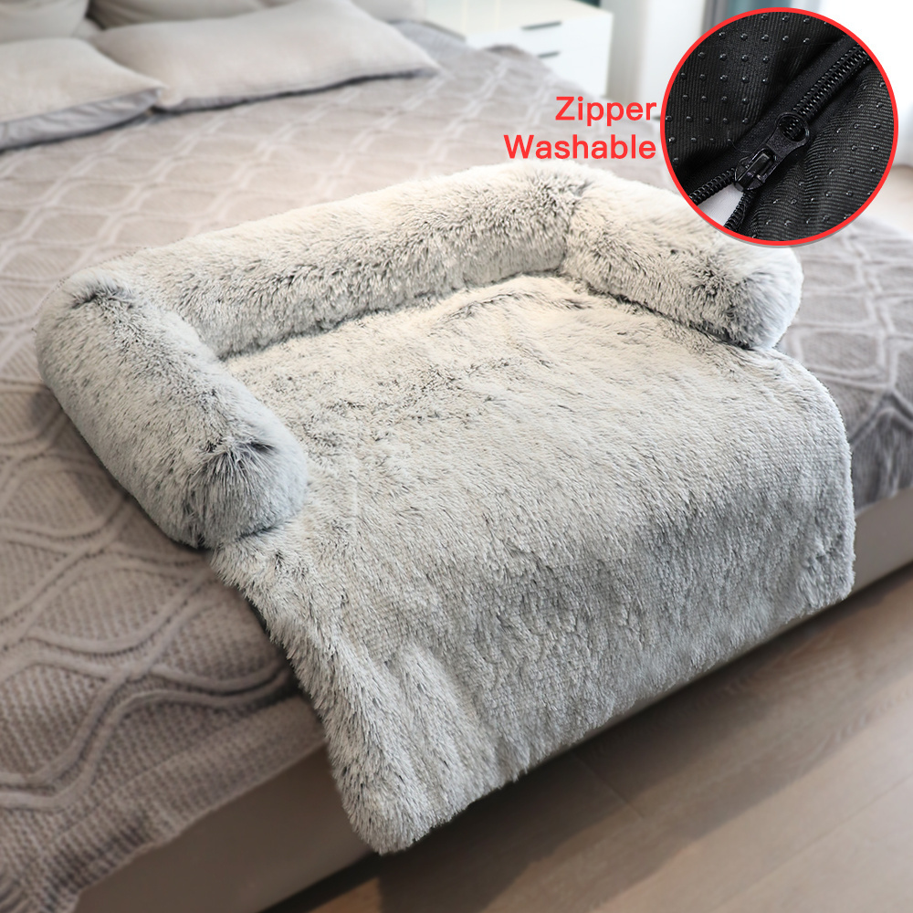 Faux Fur Ultra dog bed orthopedic memory foam cat supplies, dog bed Washable Plush Round Eco Friendly Luxury Dog Bed