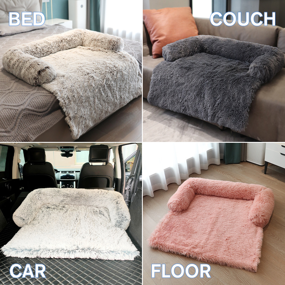 Faux Fur Ultra dog bed orthopedic memory foam cat supplies, dog bed Washable Plush Round Eco Friendly Luxury Dog Bed