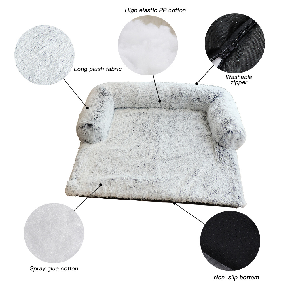 Faux Fur Ultra dog bed orthopedic memory foam cat supplies, dog bed Washable Plush Round Eco Friendly Luxury Dog Bed