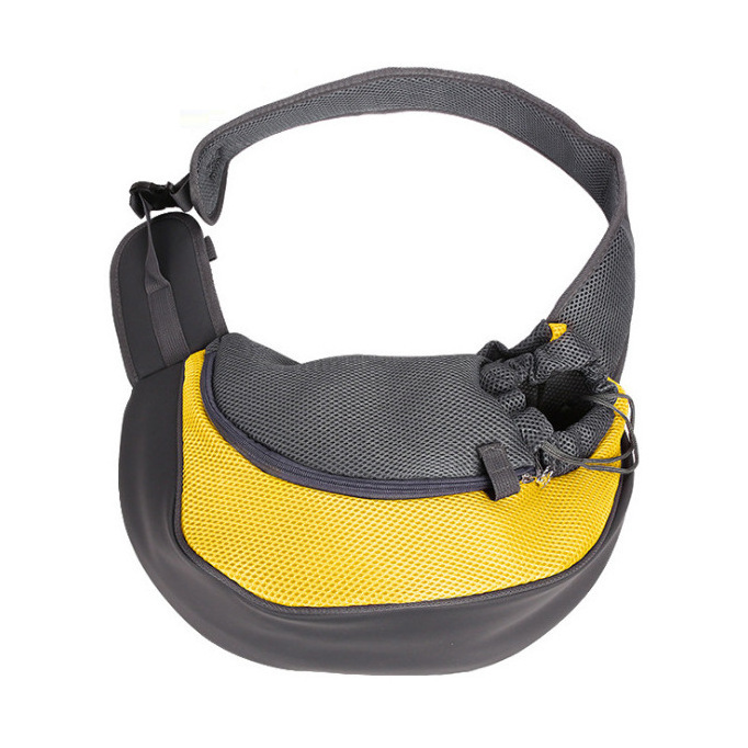 Waterproof Dog Poop Bag Pet Sling Carrier Sling Carrier For Dogs Cats Adjustable Strap Mesh Hand Free Dog Satchel Carrier