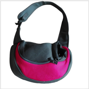 Plum Waterproof Dog Poop Bag Pet Sling Carrier Sling Carrier For Dogs Cats Adjustable Strap Mesh Hand Free Dog Satchel Carrier