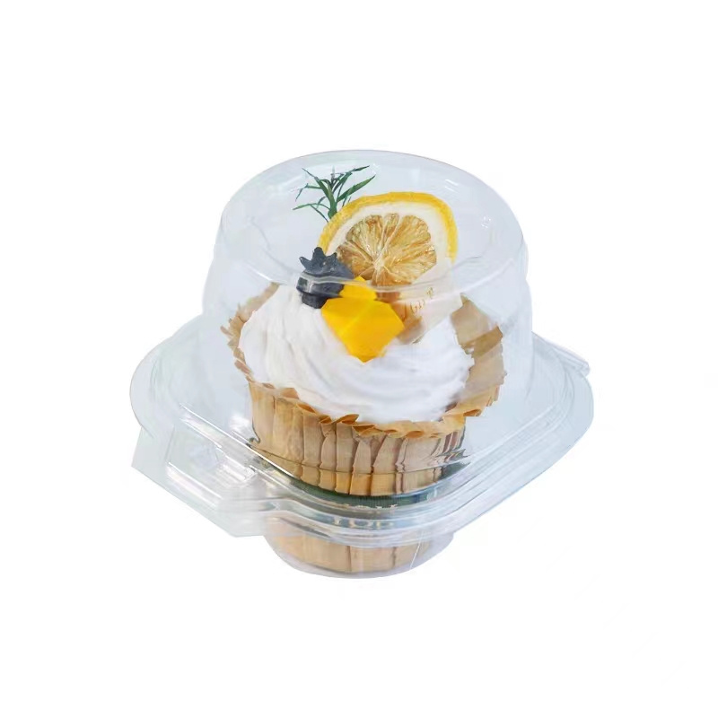 Single egg yolk pastry packing box semicircular blister box Transparent baking packing box