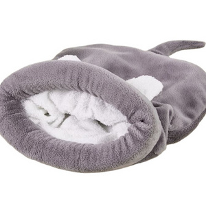 2024 New cat cave bed indoor cute pet bed blanket fluffy washable portable cat nest pet small bed Bag