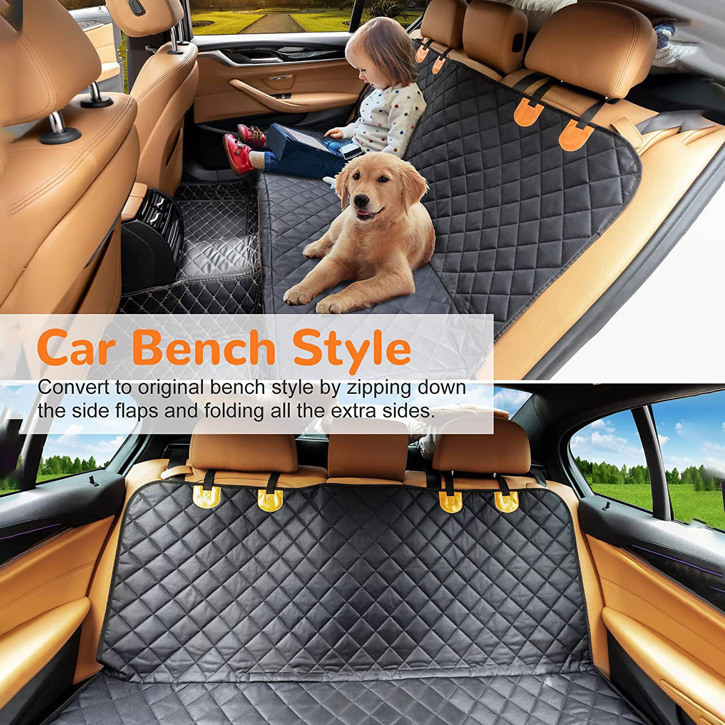 Summer High Quality dog car seat cover 100% waterproof back seat protector dog car cover for dog car seat hammock