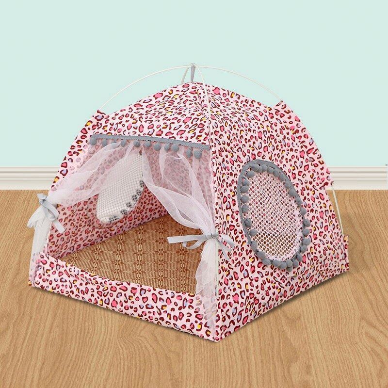 Best Selling Portable Teepee with Cushion Cat Bed Available for Dog Puppy Pet Tent Pet House Cat Bed