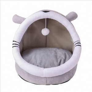 New Arrival Four Seasons Universal Cat Villa Dog house kennel for cats Semi Closed Warm Pet nest Fluffy Cat Sleeping Basket