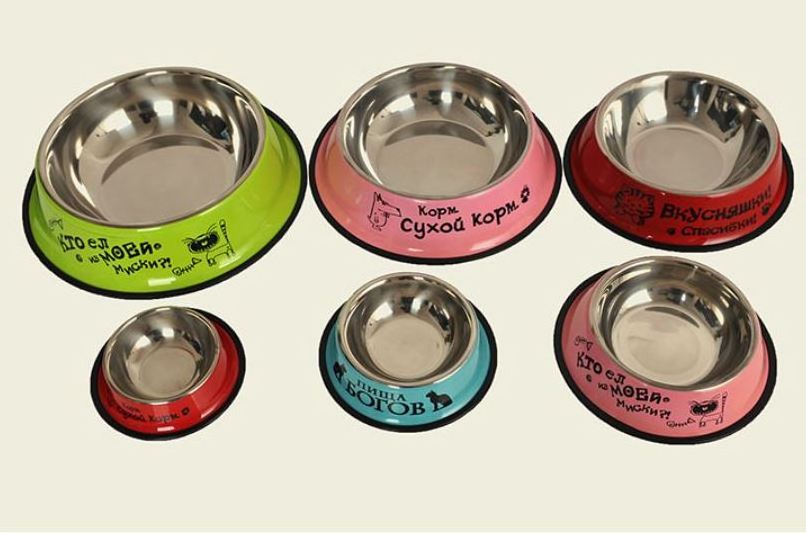 New Luxury Pet big dog bowl durable modern Metal Dogs Feeders Bowls Rubber Non-Slip Stainless Steel Pet Bowl