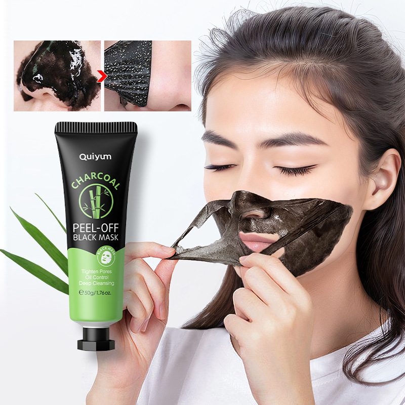 Blackheads Removal Oil Control Smoothing Skin Care Charcoal Black Facial Peel Off Mask