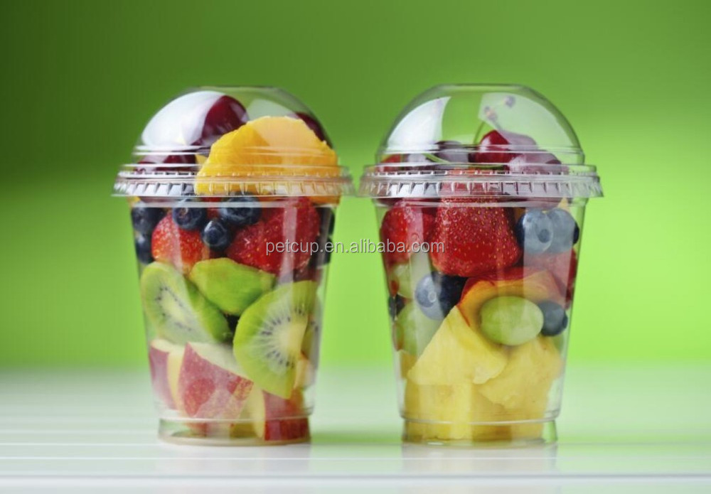 14oz 16oz 24oz PET Salad Fruit Cup Plastic Food PET Cup Container