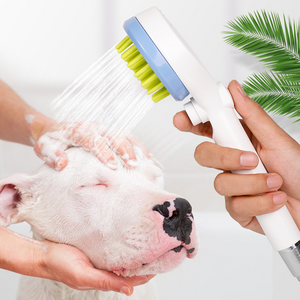 Plastic Pet Shower Head with Brush and Stop Function for Dog Cat high pressure shower head