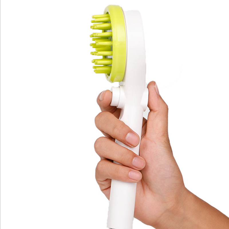 Plastic Pet Shower Head with Brush and Stop Function for Dog Cat high pressure shower head