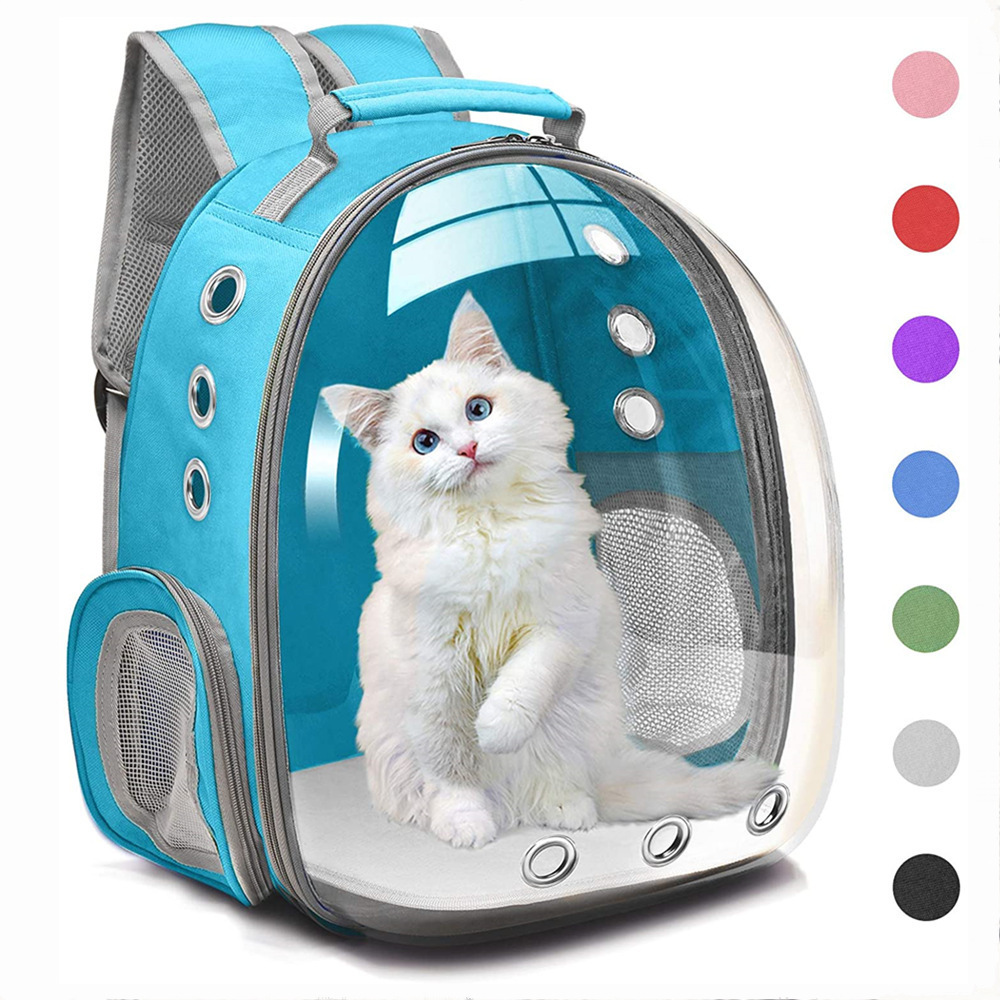 Hot Sale Transparent Breathable Portable Fashion Pet Cat Dog Travel Bags Pet Small Animal Carrier Backpack