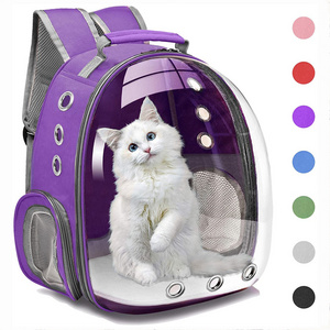 Hot Sale Transparent Breathable Portable Fashion Pet Cat Dog Travel Bags Pet Small Animal Carrier Backpack