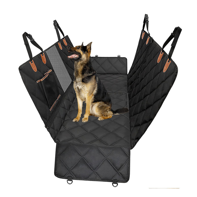 B1 Pet Collapsible Removable Waterproof Cover Carrier Bag Dog Booster Car Armrest Seat with Seatbelt PS Solid Oxford Fabric