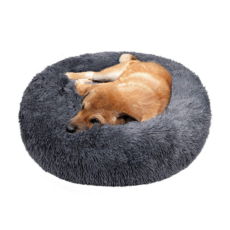 Donut Pet Dog Round Warm Cuddly Kennel Soft Puppy Sofa, Cat Pillow Bed Bag and Improved Sleeping