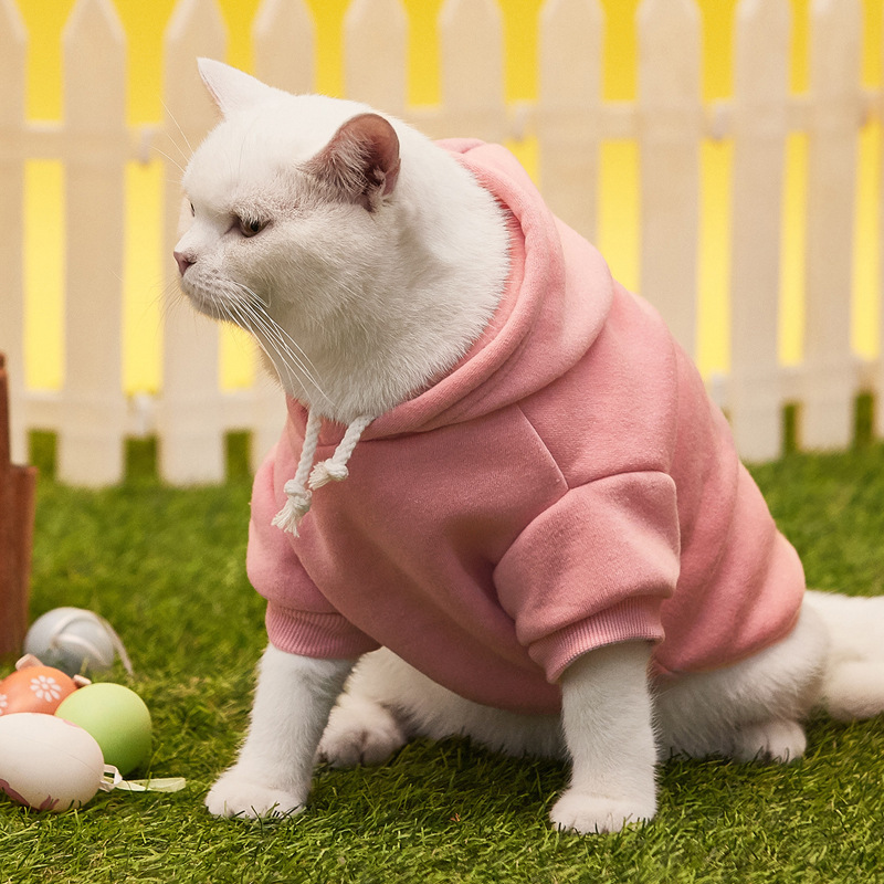 Top Wholesales Thickening Pet Cat Custom Clothes pet sweater with hood blank cotton puppy hoodie dog hoodie in bulk