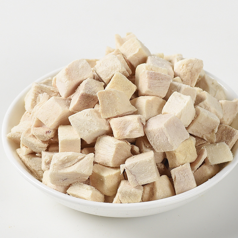 Oem Factory Manufacturer Natural Freeze Dried Chicken Cubes Pet Snacks Dog Cat Food Pet Treats Pet Snack