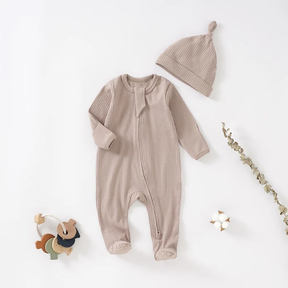 Custom Newborn Rib Bamboo Jumpsuit Summer Kids Short Sleeve Organic Rompers Clothes Baby Onesie Ribbed Bamboo Romper