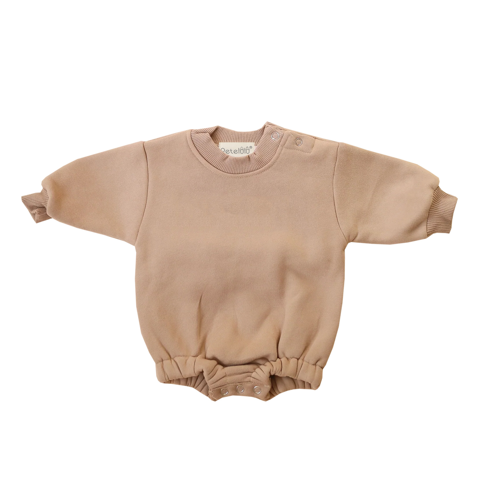 New Unisex Toddler Baby Boy Girl Sweatshirt Romper Bodysuit plain long Sleeve Sweatshirt Bubble Romper