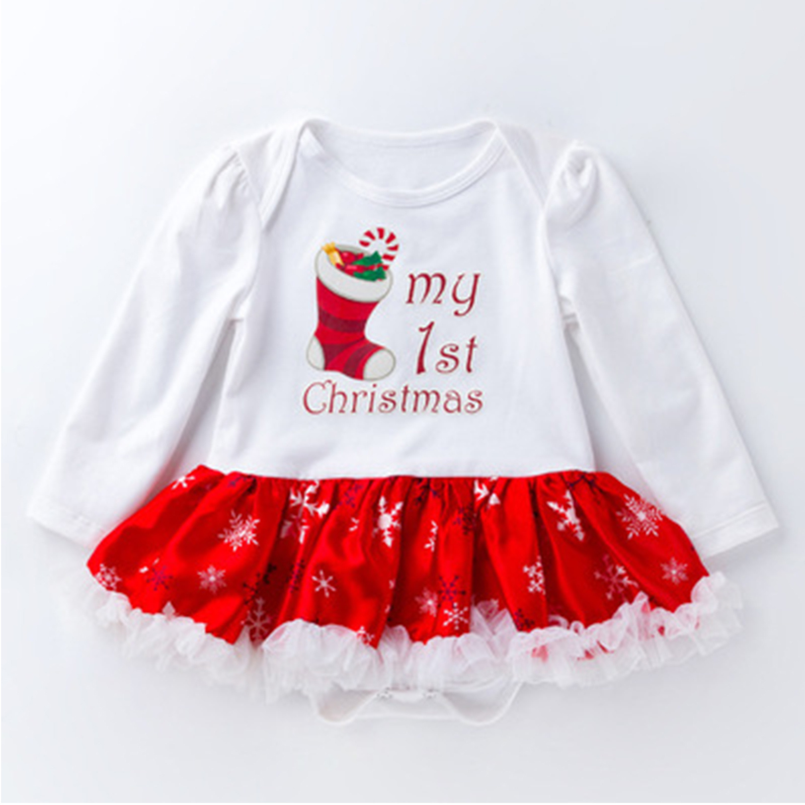 Factory Made For Baby Girl Christmas Tutu Dresses Lace Toddler Girls Clothing Sets Dot Baby Rompers