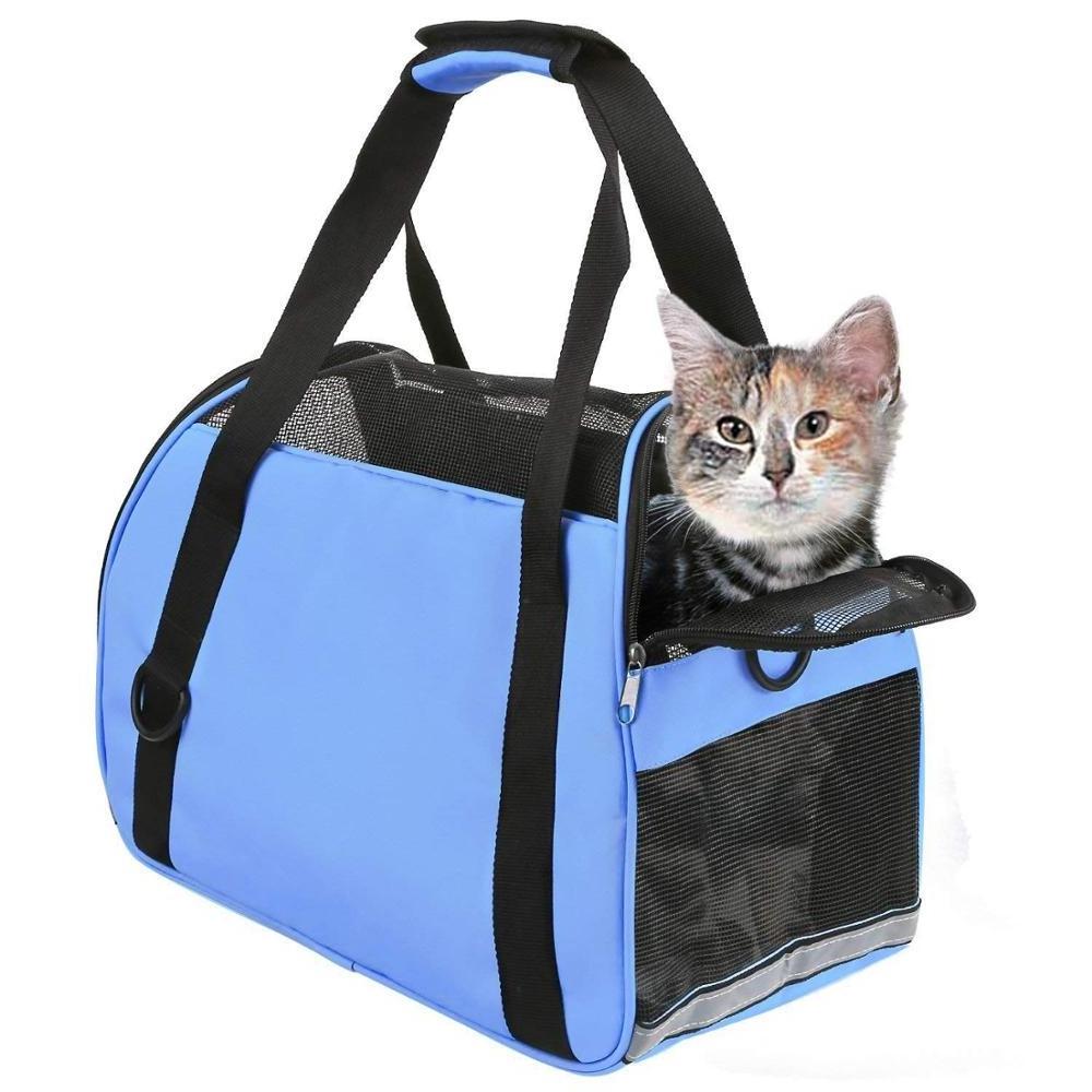 Nylon Rainproof Pet Supply Travel Carriers Bag Foldable Dog Outgoing Bag Breathable Packages Cat Carrier Bag