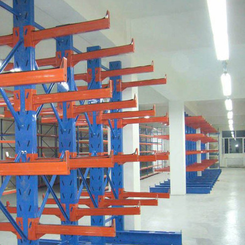 CE Galvanized Cantilever Rack Metal Beam Storage Racking for Outdoor Warehouse Steel Pipe Storage Display Shelves