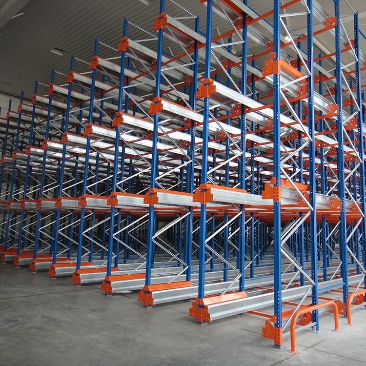 warehouse stackable storage radio shuttle racking system shelves heavy duty rack shelf wheels