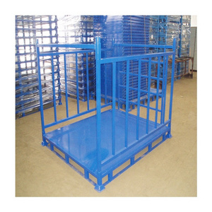 Peterack Portable Steel Pallet Stacking Rack Folding Metal Pallet Box Stack Rack