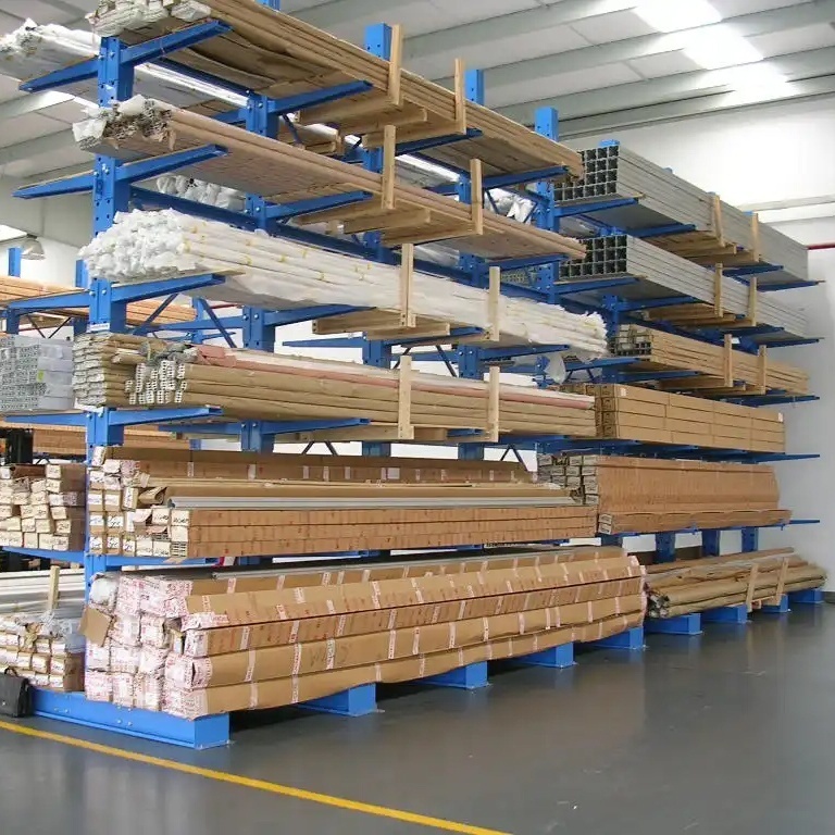 Peterack Heavy Duty Warehouse Long Timber Lumber Storage Cantilever Racks Roll Out