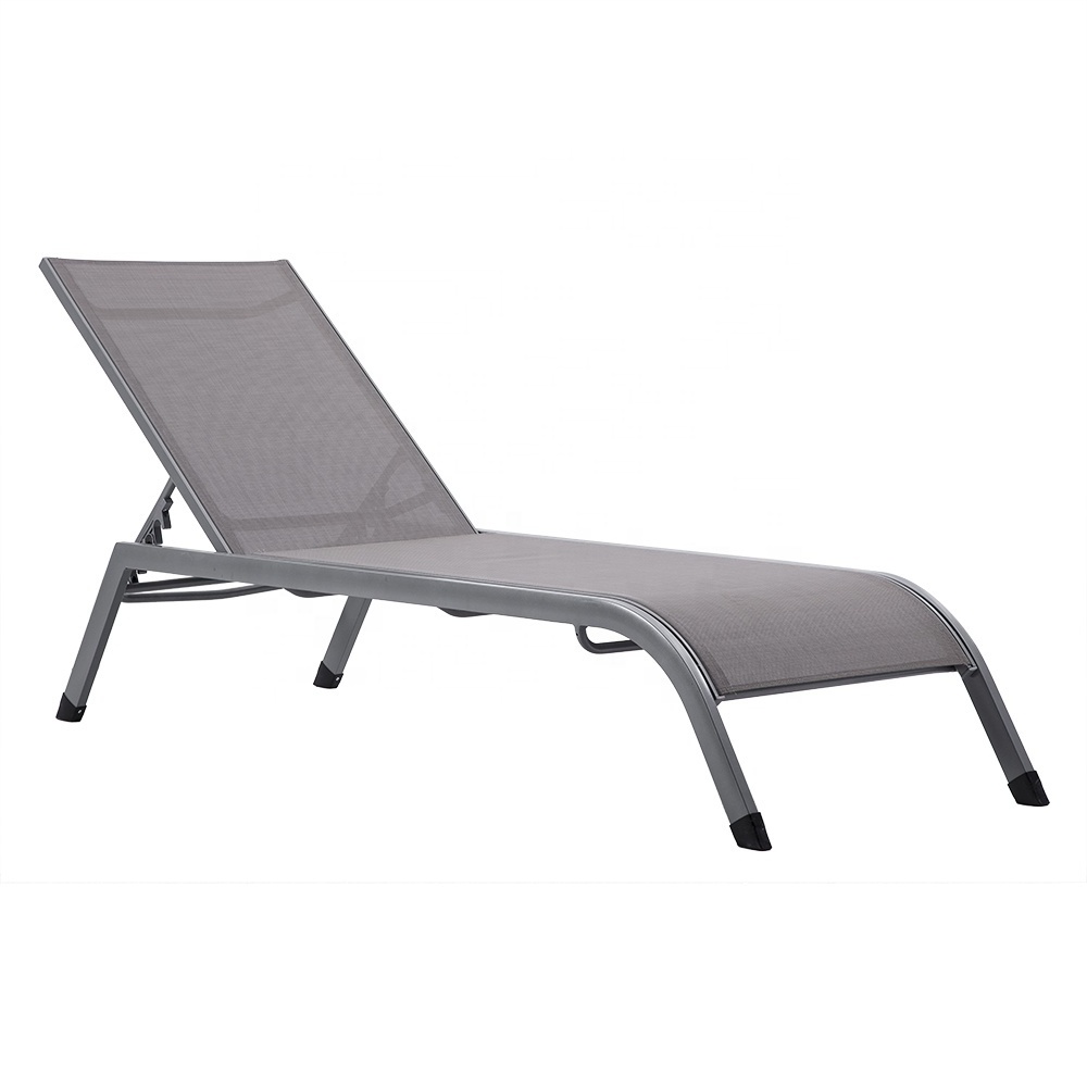 Pool Lounger Bed Reclining Fold Up Sun Loungers Stackable Sun Lounger