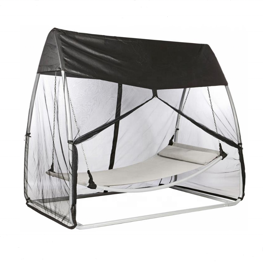 Garden Patio Hanging Day Bed Hammock Swing Hanging Stand Steel Frame Mosquito Net Hammock in Summer