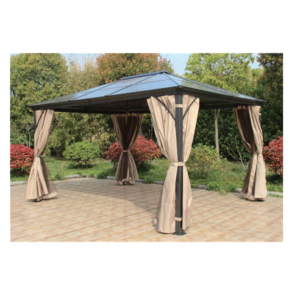 Garden Gazebo Manufacturers Heavy Duty Waterproof Gazebo Outdoor Garden Aluminium Backyard Patio Pergola with Mosquito Netting