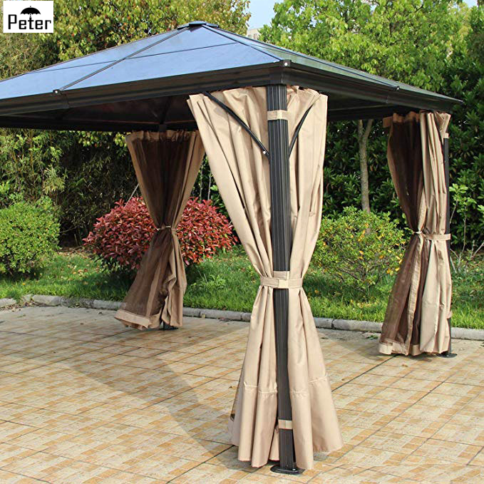 Garden Gazebo Manufacturers Heavy Duty Waterproof Gazebo Outdoor Garden Aluminium Backyard Patio Pergola with Mosquito Netting