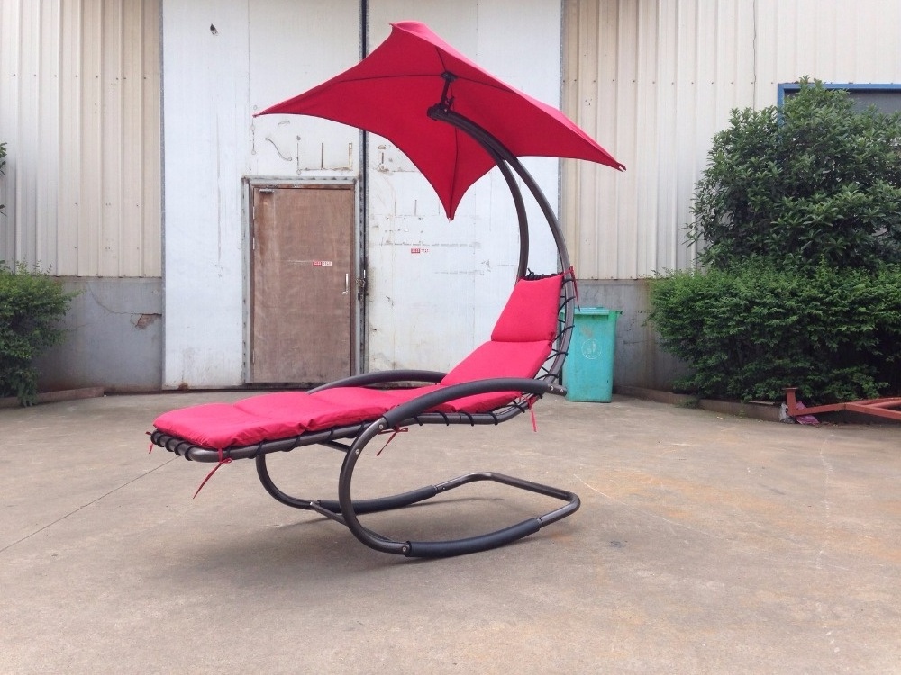 PH158 Arc Stand Swing Chair Rocking Chaise Lounge with Canopy