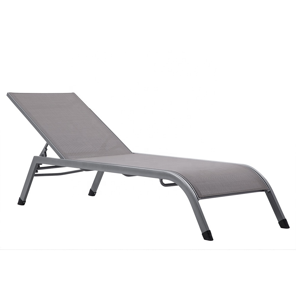 Pool Lounger Bed Reclining Fold Up Sun Loungers Stackable Sun Lounger