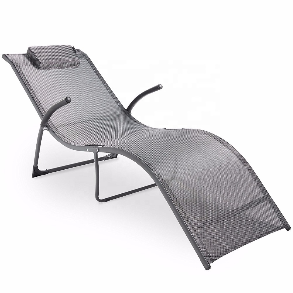 The Chaise Lounge Foldable Relax Lounge Chair in S Shape Wholesale Beach Pool Side Sun Foldable Lounger