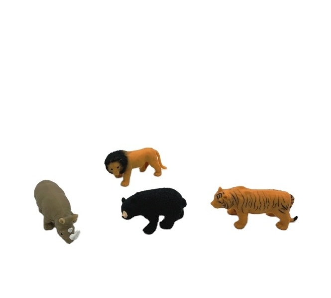 4 Styles Squishy & Stretch Safari Animals with Sand Filled Funny stress relief toy for Kids