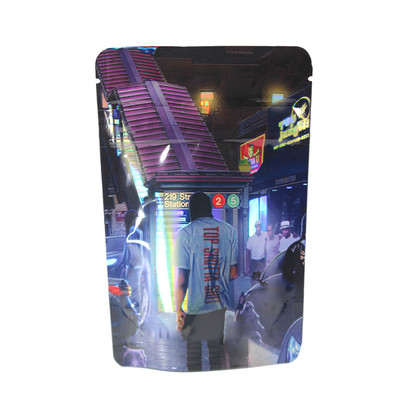 Custom Print Packaging Bag hologram pouch bag Glossy ZipLock Custom Print Packaging Bag Stand Up pouch