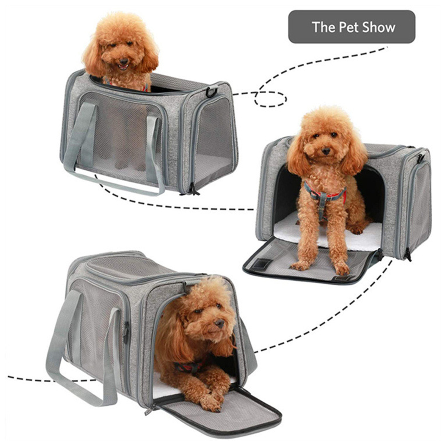 Hot sale high quality durable expandable airline approved cat dog shoulder bag pet cages carrier for travel