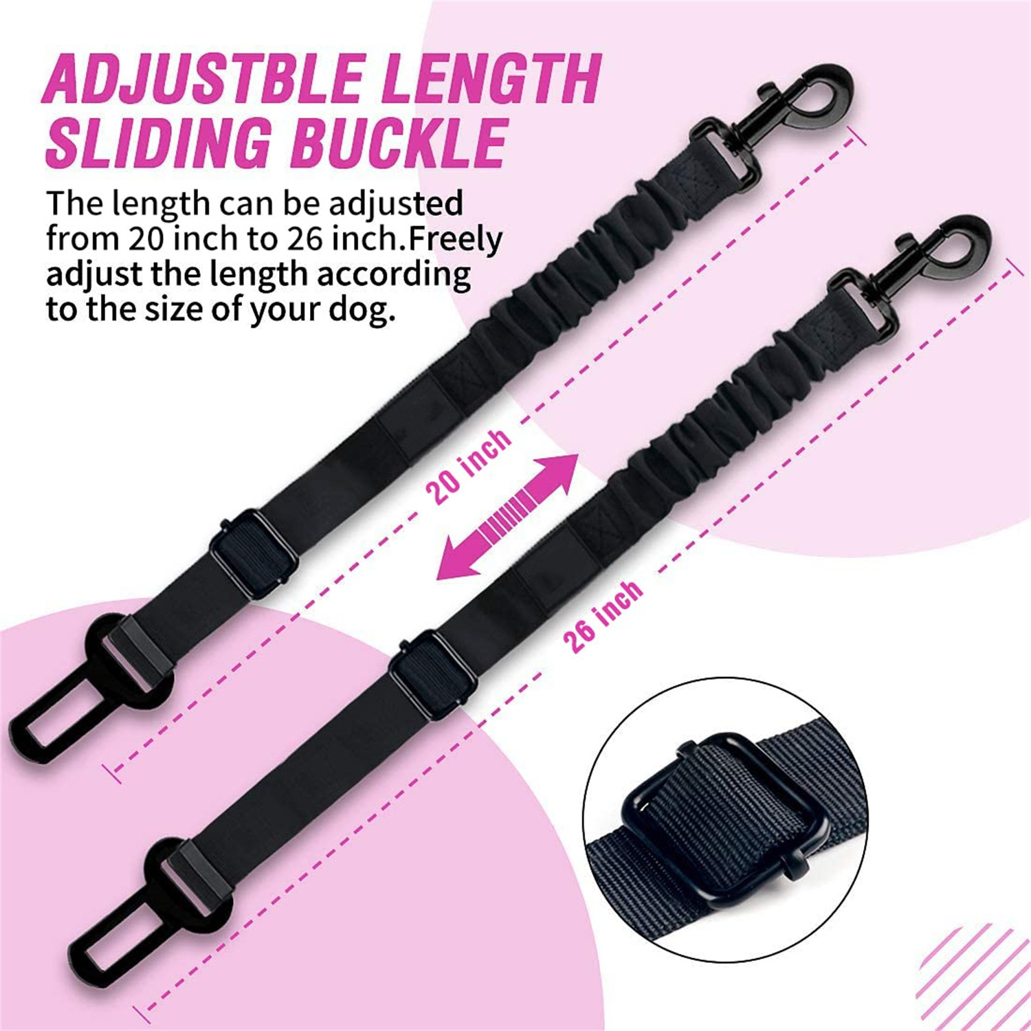 Amz oht sell pet accessories adjustable dog safety belt leads car vehicle seat belt pet seatbelt