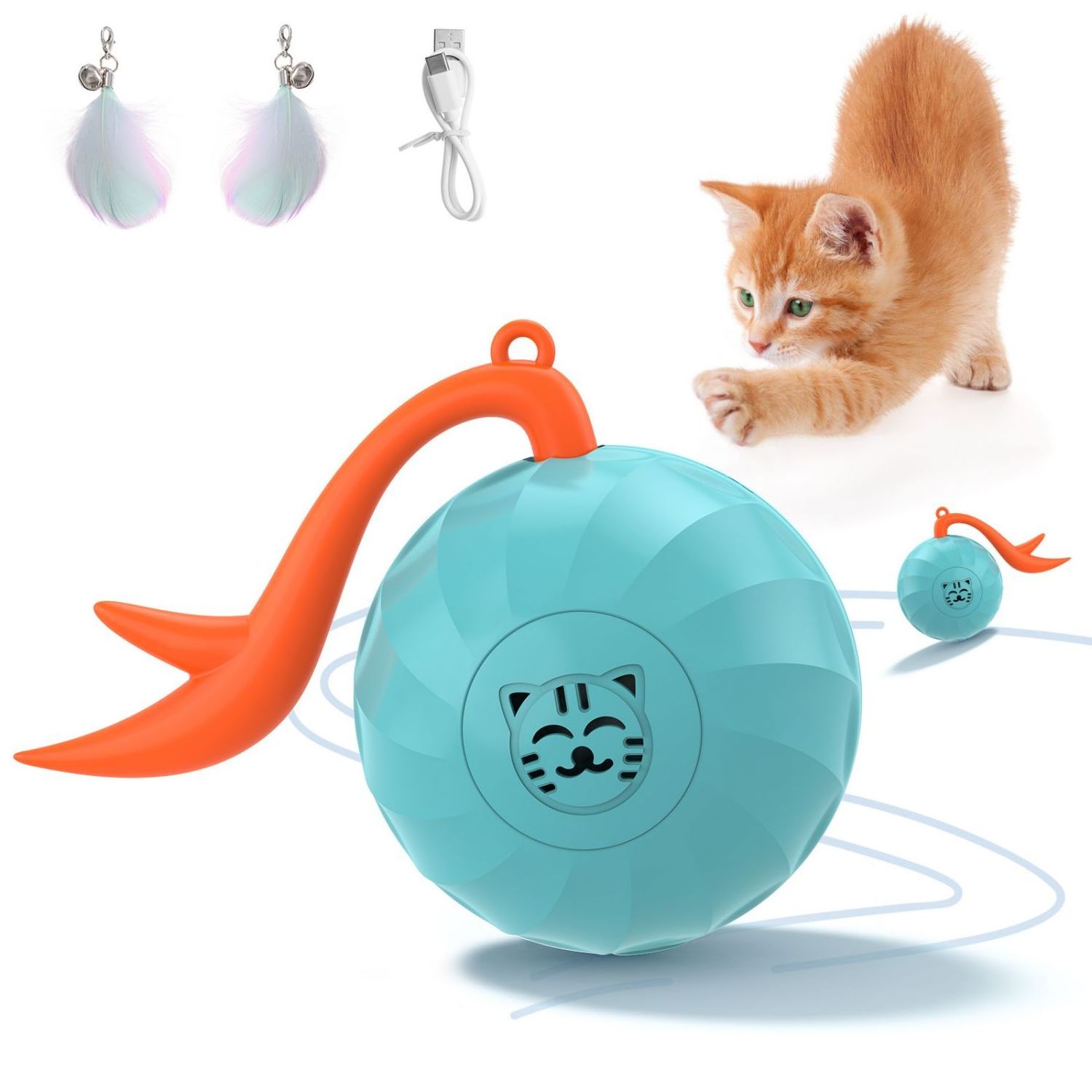 Wholesale 5-in-1 automatic smart interactive cat toy catnip toy with laser smart interactive cat toy